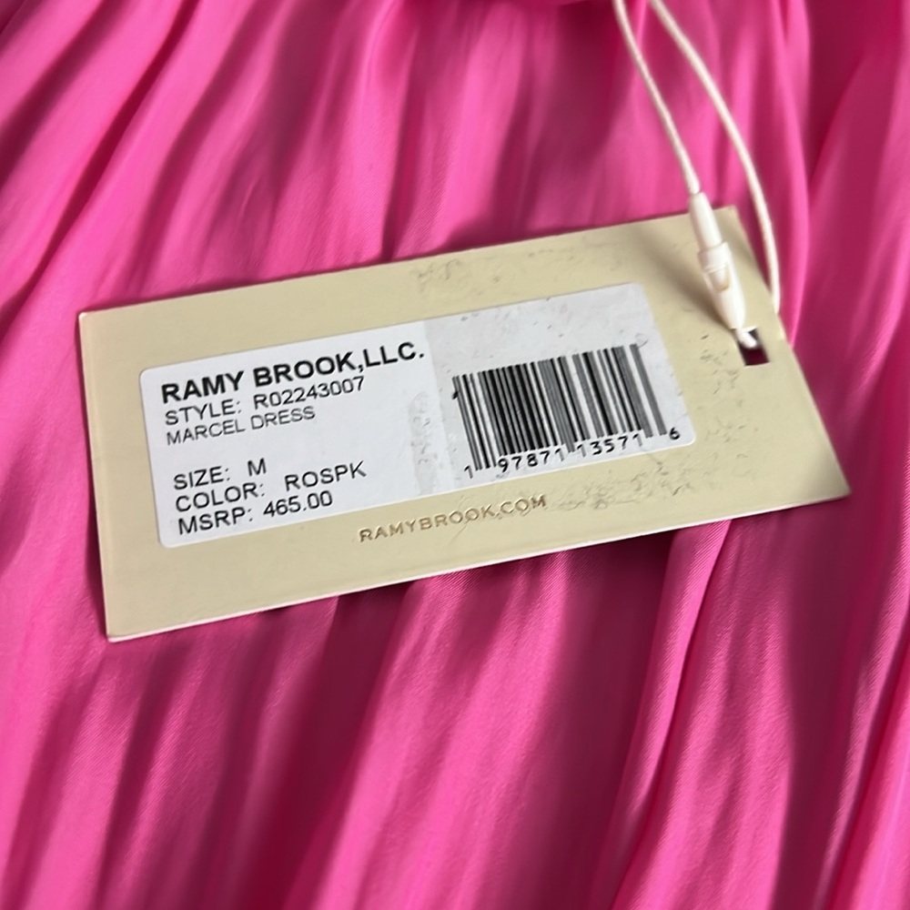 NWT Ramy Brook Marcel dress in rose pink. Medium - Picture 6 of 6